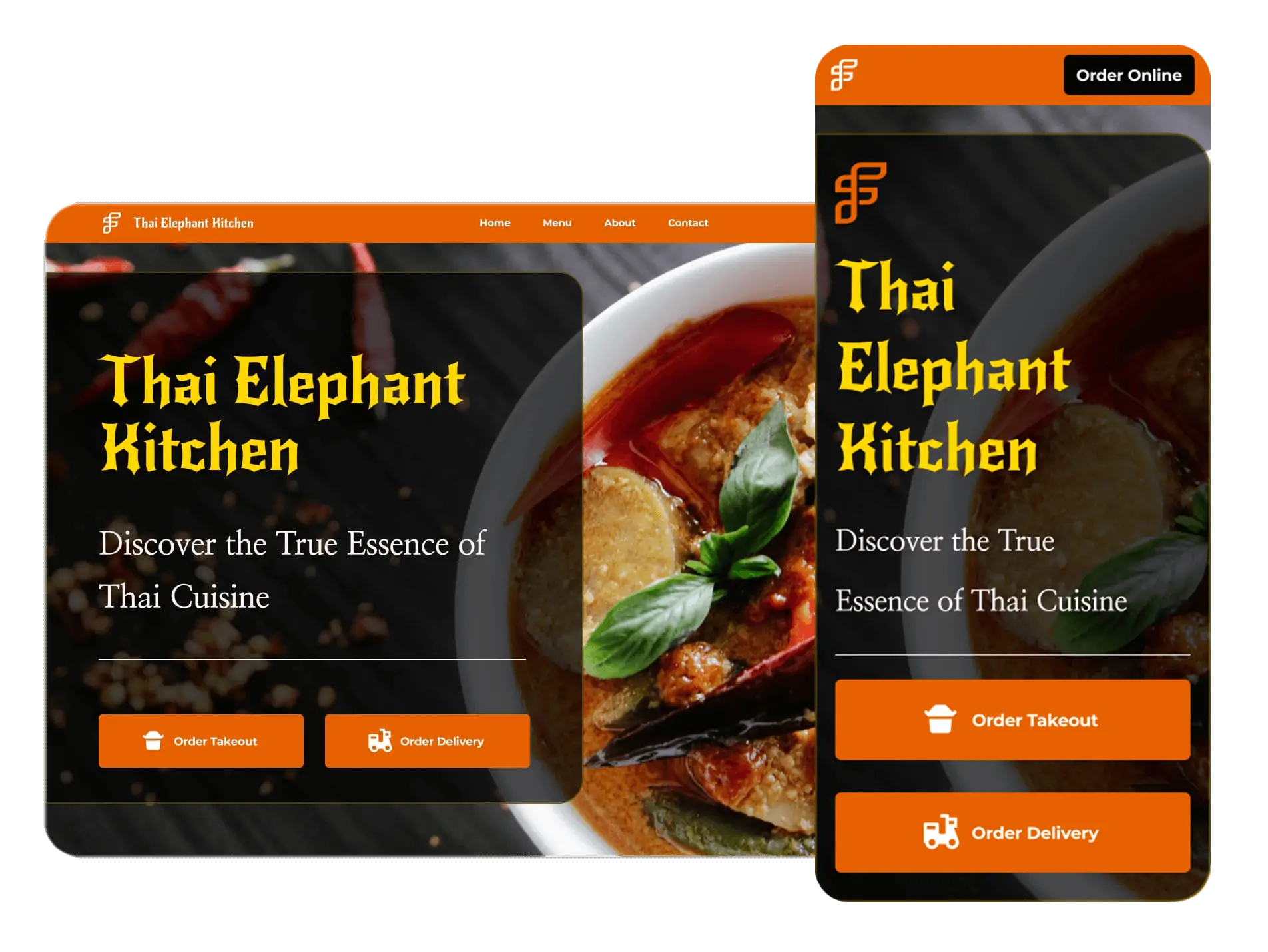 Online ordering menu